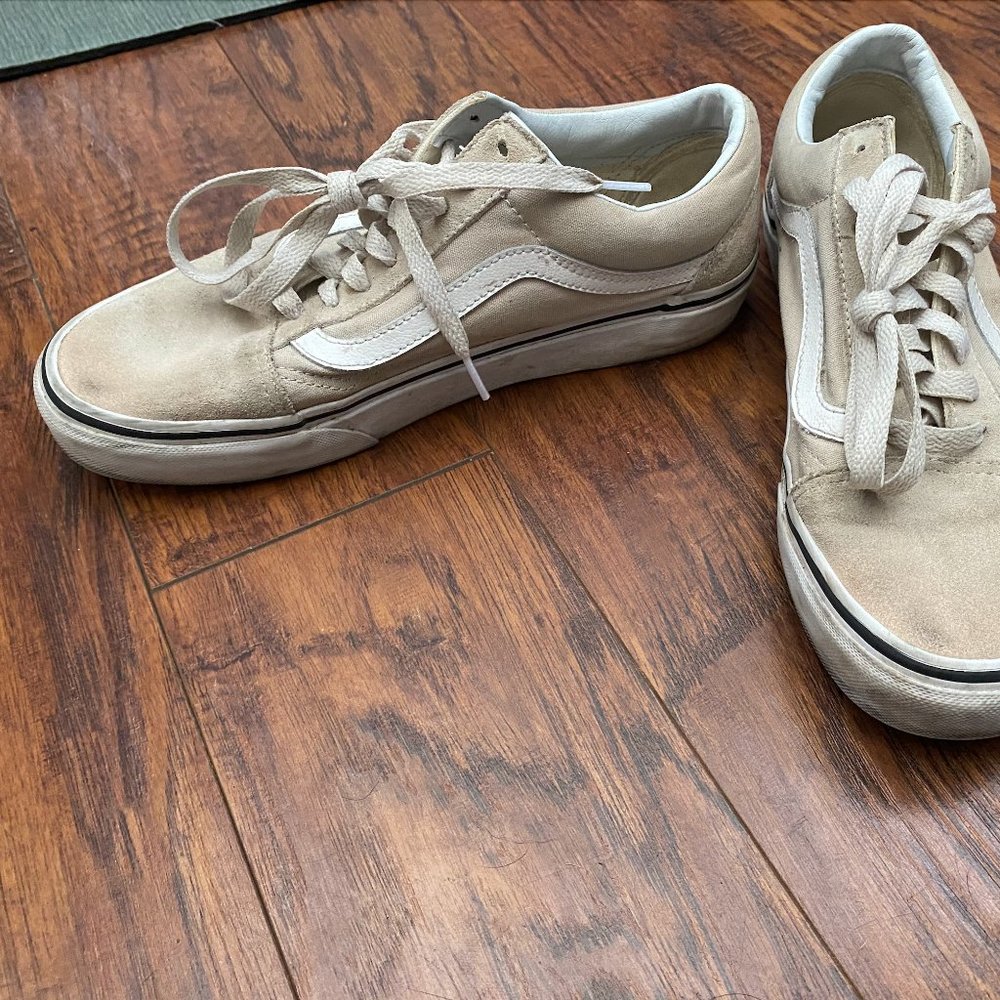 vans old school off-white suede
